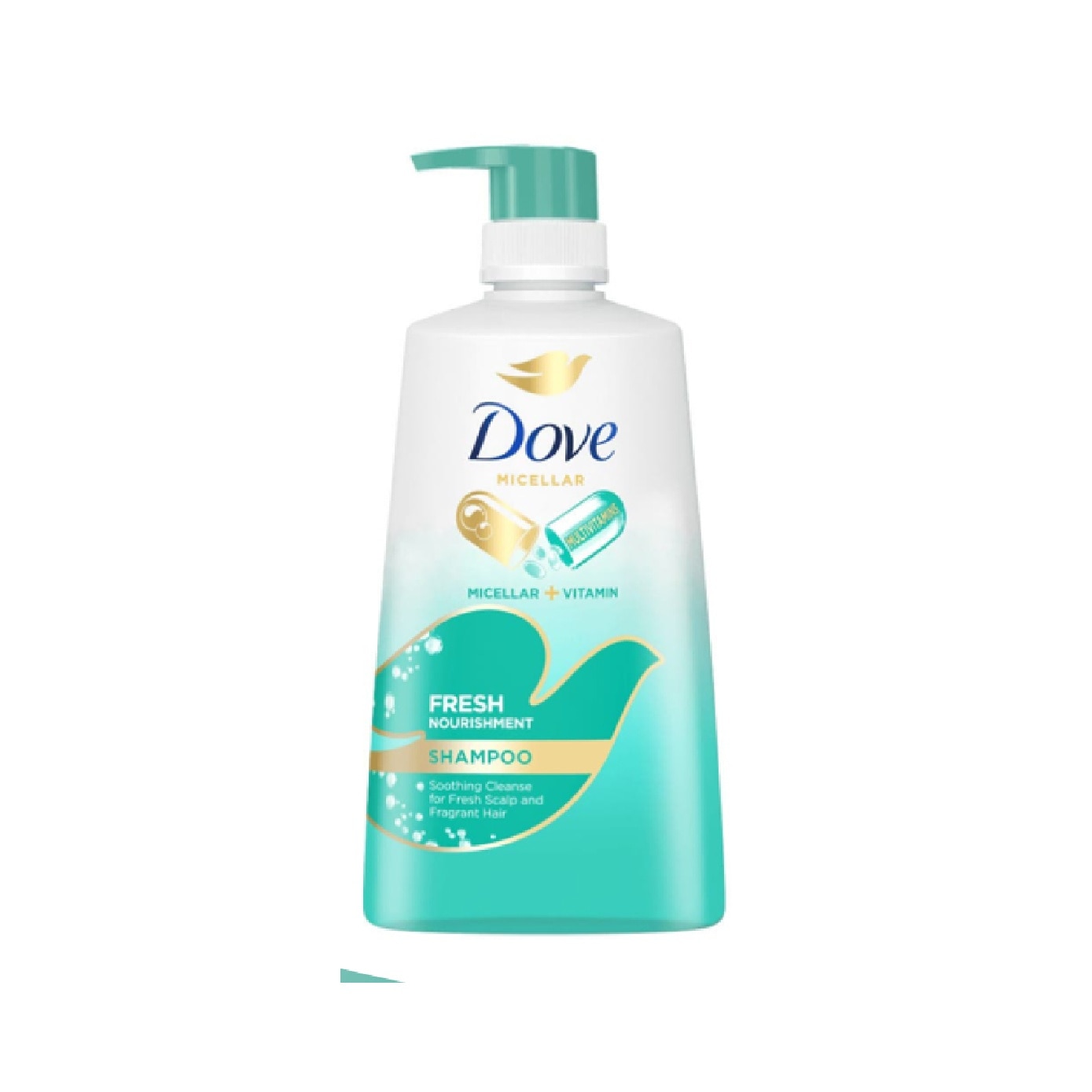 Dove Fresh Nourishment Micellar Shampoo 650ml (For Itchy Scalp and Dandruff Prone Hair)