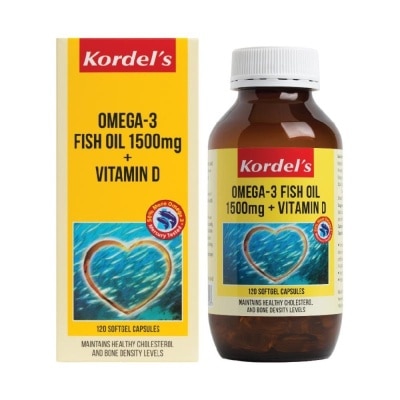 KORDEL'S Omega 3 Fish Oil 1500 mg + Vitamin D 120s