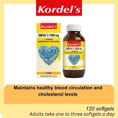 KORDEL'S - Omega 3 Fish Oil 1500 mg + Vitamin D 120s