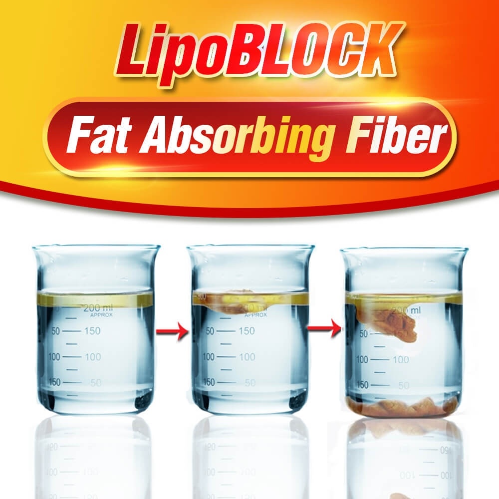 LipoBLOCK Dietary Supplement (Block Fats & Calories for Healthy Natural Weight Loss & Slimming ) 180s