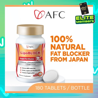 AFC LipoBLOCK Dietary Supplement (Block Fats & Calories for Healthy Natural Weight Loss & Slimming ) 180s