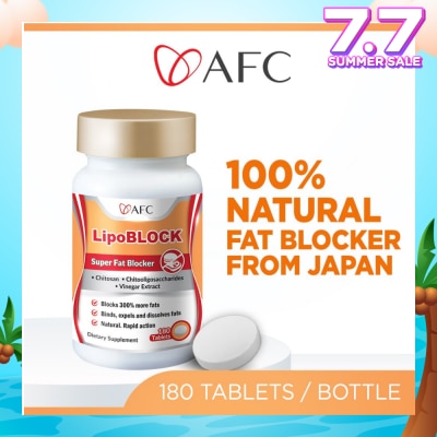 AFC LipoBLOCK Dietary Supplement (Block Fats & Calories for Healthy Natural Weight Loss & Slimming ) 180s