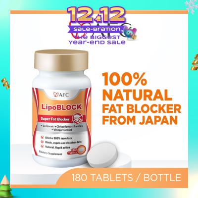 AFC LipoBLOCK Dietary Supplement (Block Fats & Calories for Healthy Natural Weight Loss & Slimming ) 180s