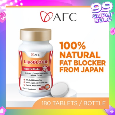 AFC LipoBLOCK Dietary Supplement (Block Fats & Calories for Healthy Natural Weight Loss & Slimming ) 180s