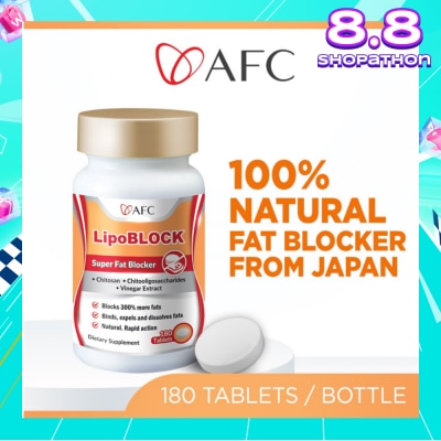 AFC LipoBLOCK Dietary Supplement (Block Fats & Calories for Healthy Natural Weight Loss & Slimming ) 180s