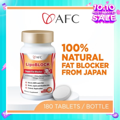 AFC LipoBLOCK Dietary Supplement (Block Fats & Calories for Healthy Natural Weight Loss & Slimming ) 180s