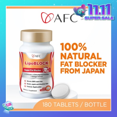 AFC LipoBLOCK Dietary Supplement (Block Fats & Calories for Healthy Natural Weight Loss & Slimming ) 180s