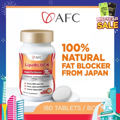 AFC LipoBLOCK Dietary Supplement (Block Fats & Calories for Healthy Natural Weight Loss & Slimming ) 180s