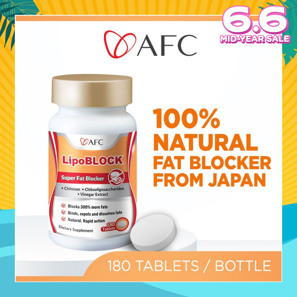 LipoBLOCK Dietary Supplement (Block Fats & Calories for Healthy Natural Weight Loss & Slimming ) 180s