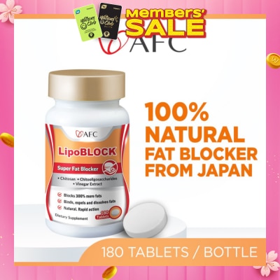 AFC LipoBLOCK Dietary Supplement (Block Fats & Calories for Healthy Natural Weight Loss & Slimming ) 180s