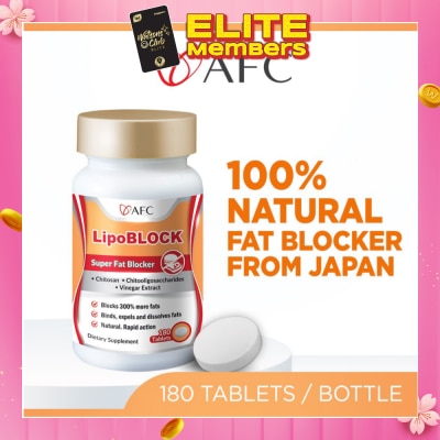 AFC LipoBLOCK Dietary Supplement (Block Fats & Calories for Healthy Natural Weight Loss & Slimming ) 180s