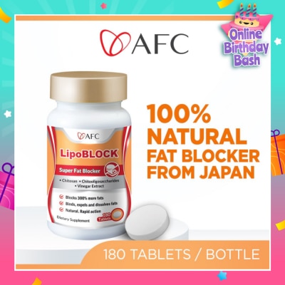 AFC LipoBLOCK Dietary Supplement (Block Fats & Calories for Healthy Natural Weight Loss & Slimming ) 180s