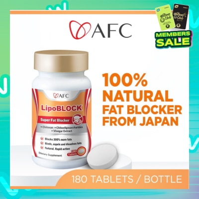 AFC LipoBLOCK Dietary Supplement (Block Fats & Calories for Healthy Natural Weight Loss & Slimming ) 180s