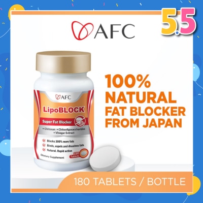 AFC LipoBLOCK Dietary Supplement (Block Fats & Calories for Healthy Natural Weight Loss & Slimming ) 180s
