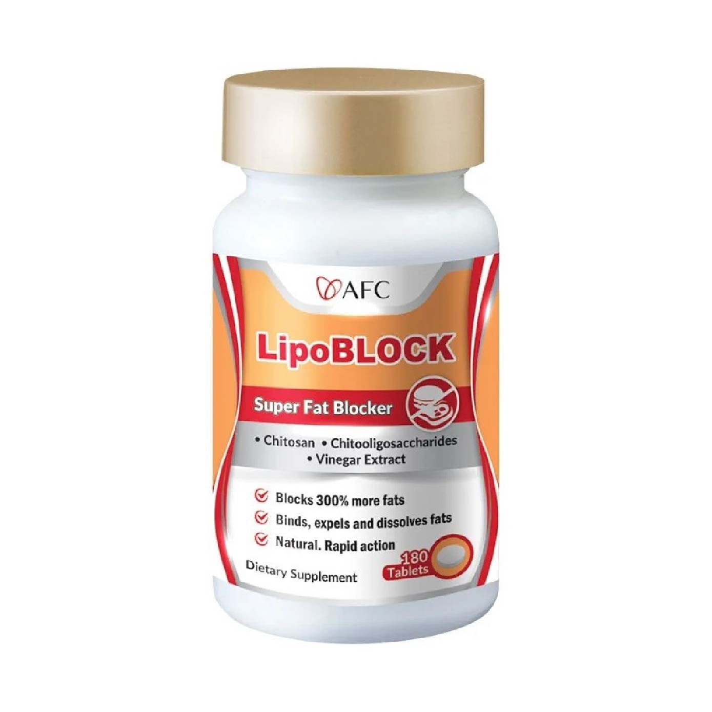 LipoBLOCK Chitosan Fat Binder Weight Management Tablet (Block Fats & Calories for Weight Loss & Slimming) 180s