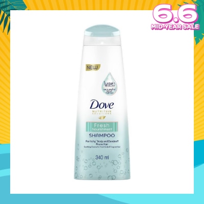 DOVE Dove Fresh Nourishment Micellar Shampoo 340ml (For Itchy Scalp and Dandruff Prone Hair)
