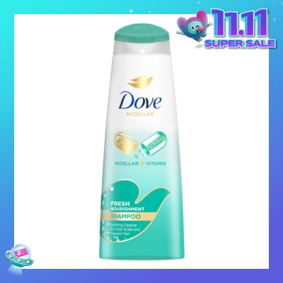 DOVE Dove Fresh Nourishment Micellar Shampoo 340ml (For Itchy Scalp and Dandruff Prone Hair)