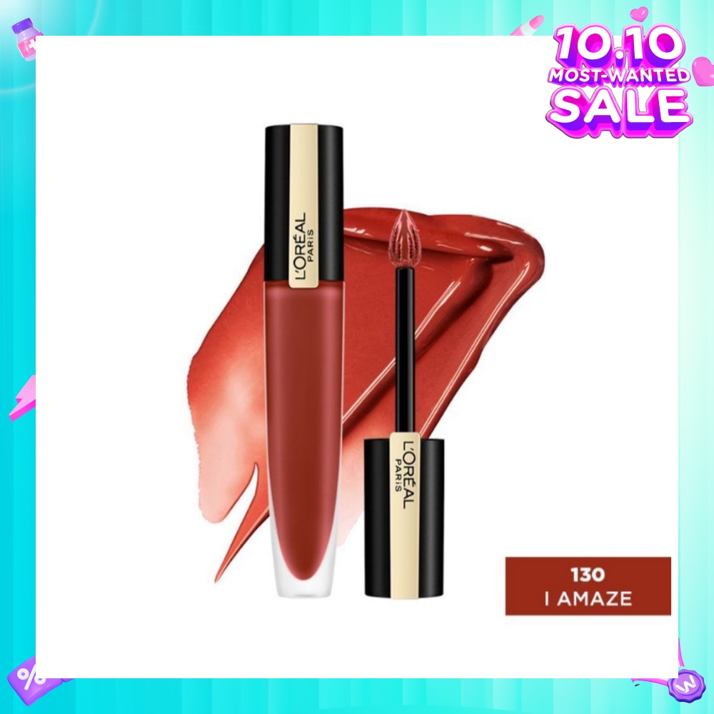 L'OREAL PARIS MAKEUP Rouge Signature Matte Lip Colour Liquid Lipstick 130 I Amaze 7ml