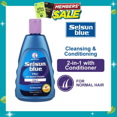 SELSUN Selsun Blue 2 in 1 Pro Anti Dandruff Shampoo with Conditioner 200ml image