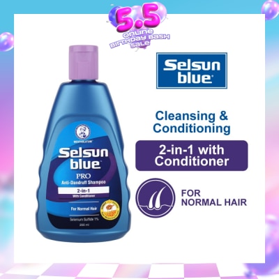 SELSUN - Selsun Blue 2 in 1 Pro Anti-Dandruff Shampoo with Conditioner 200ml