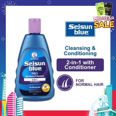 SELSUN Selsun Blue 2 in 1 Pro Anti-Dandruff Shampoo with Conditioner 200ml