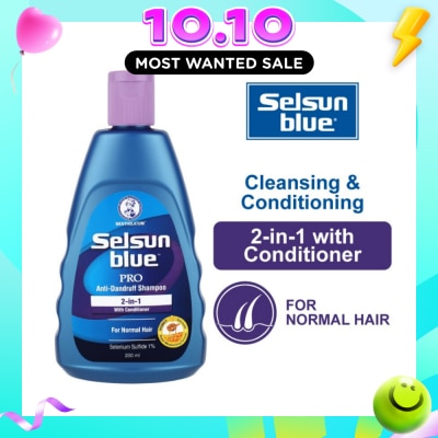 SELSUN Selsun Blue 2 in 1 Pro Anti Dandruff Shampoo with Conditioner 200ml image