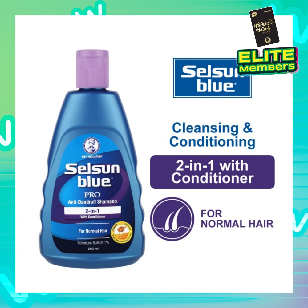 Selsun Blue 2 in 1 Pro Anti-Dandruff Shampoo with Conditioner 200ml