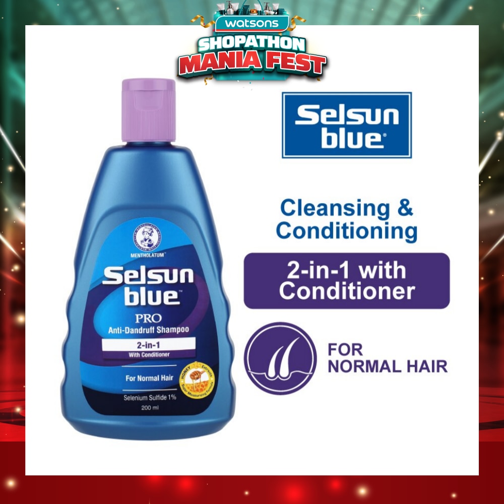 Selsun Blue 2 in 1 Pro Anti-Dandruff Shampoo with Conditioner 200ml