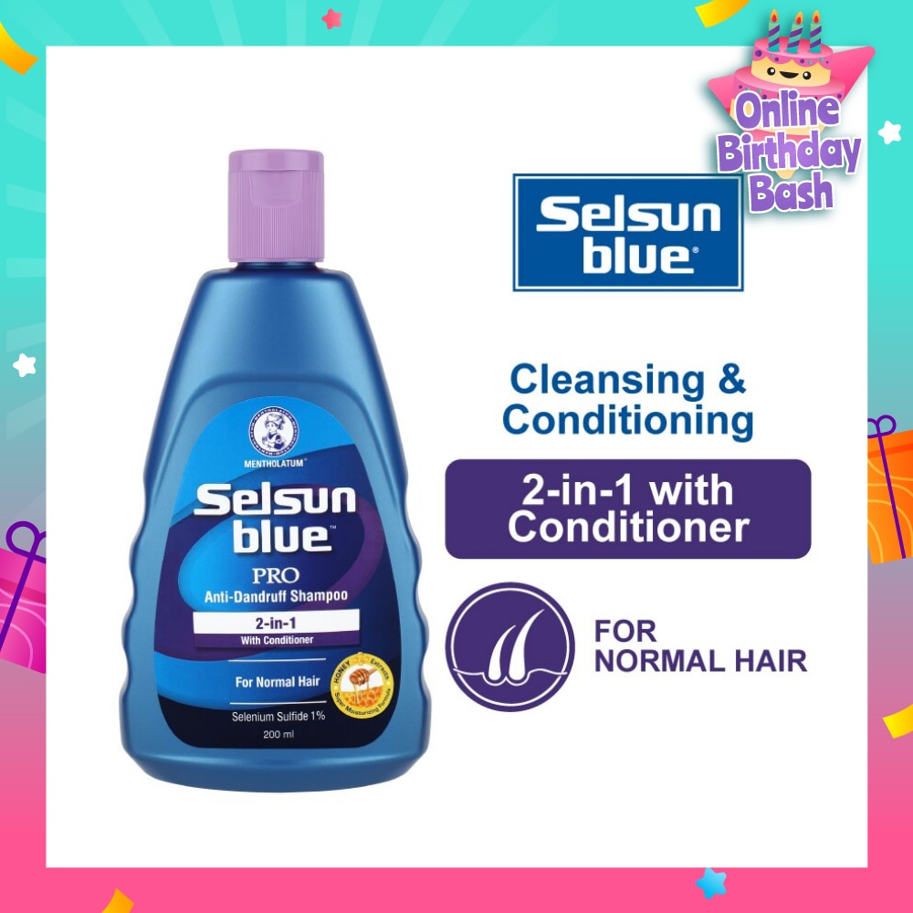 Selsun Blue 2 in 1 Pro Anti-Dandruff Shampoo with Conditioner 200ml