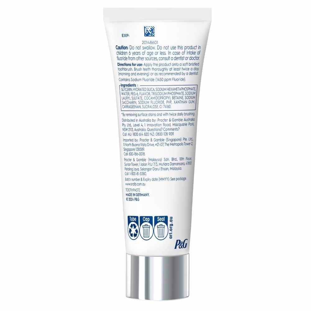 Oral-B 3D White Lasting White Freshness Blast Toothpaste 95G<BR>
