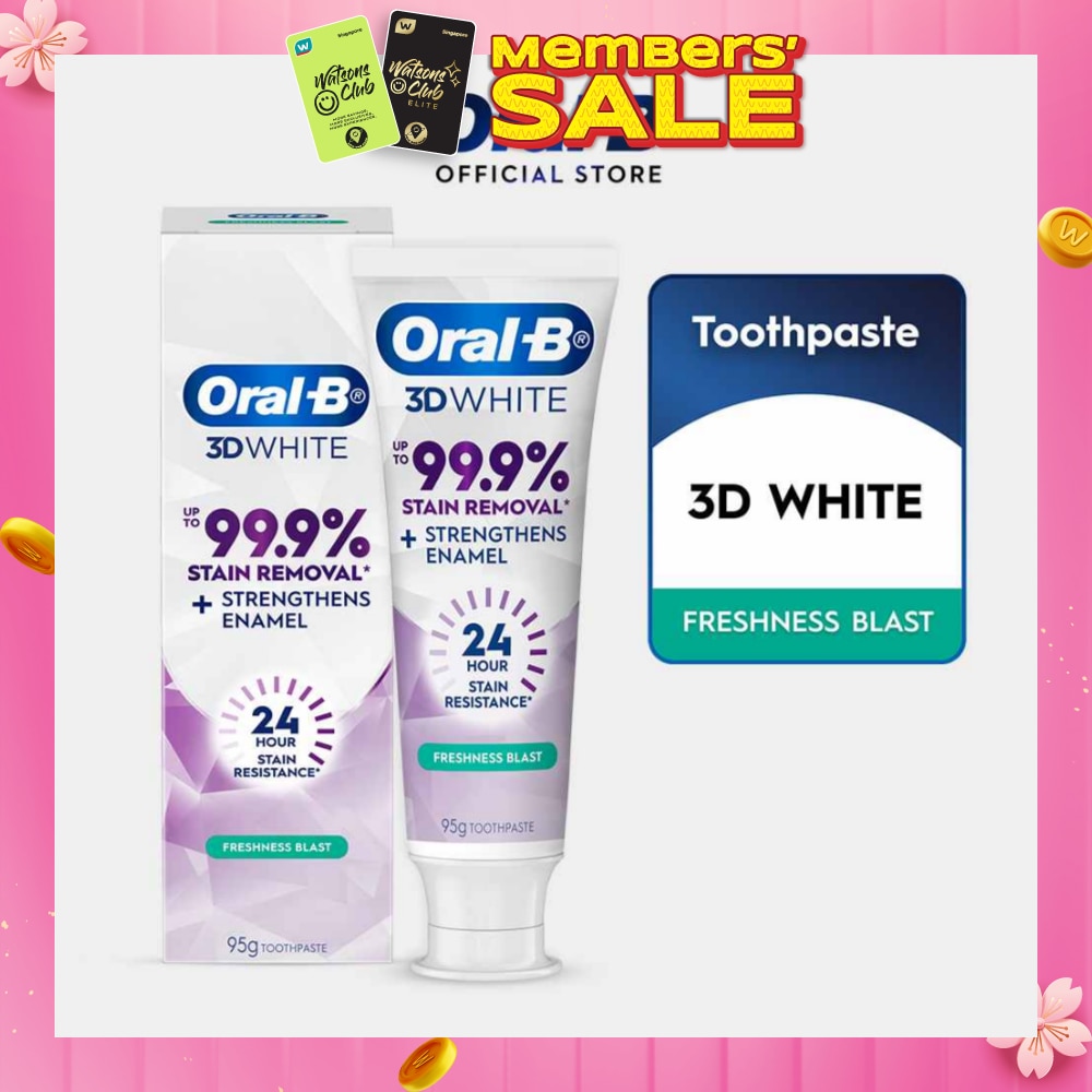 Oral-B 3D White Lasting White Freshness Blast Toothpaste 95g (Expiry: Aug`2026)