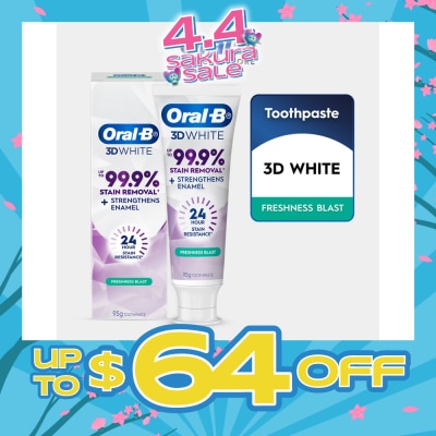 ORAL-B - 3D White Lasting Freshness Blast Whitening Toothpaste 95g