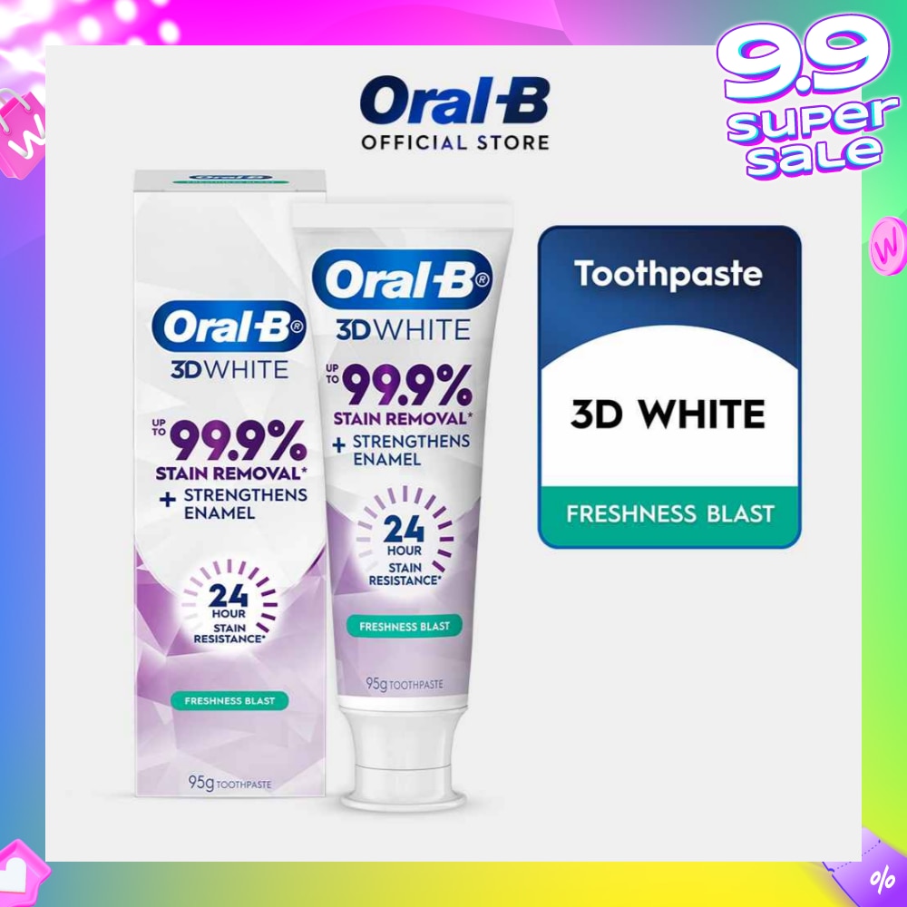 Oral-B 3D White Lasting White Freshness Blast Toothpaste 95G<BR>
