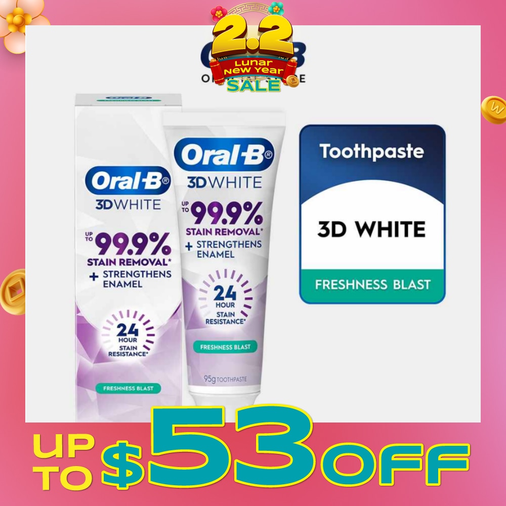 3D White Lasting Freshness Blast Whitening Toothpaste 95g