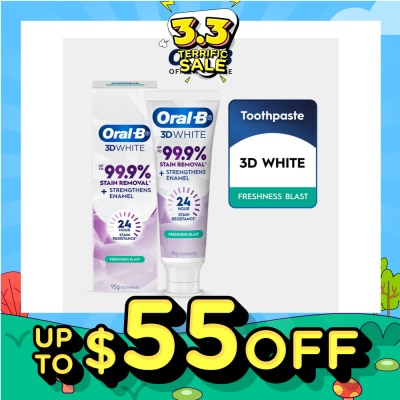 ORAL-B 3D White Lasting Freshness Blast Whitening Toothpaste 95g
