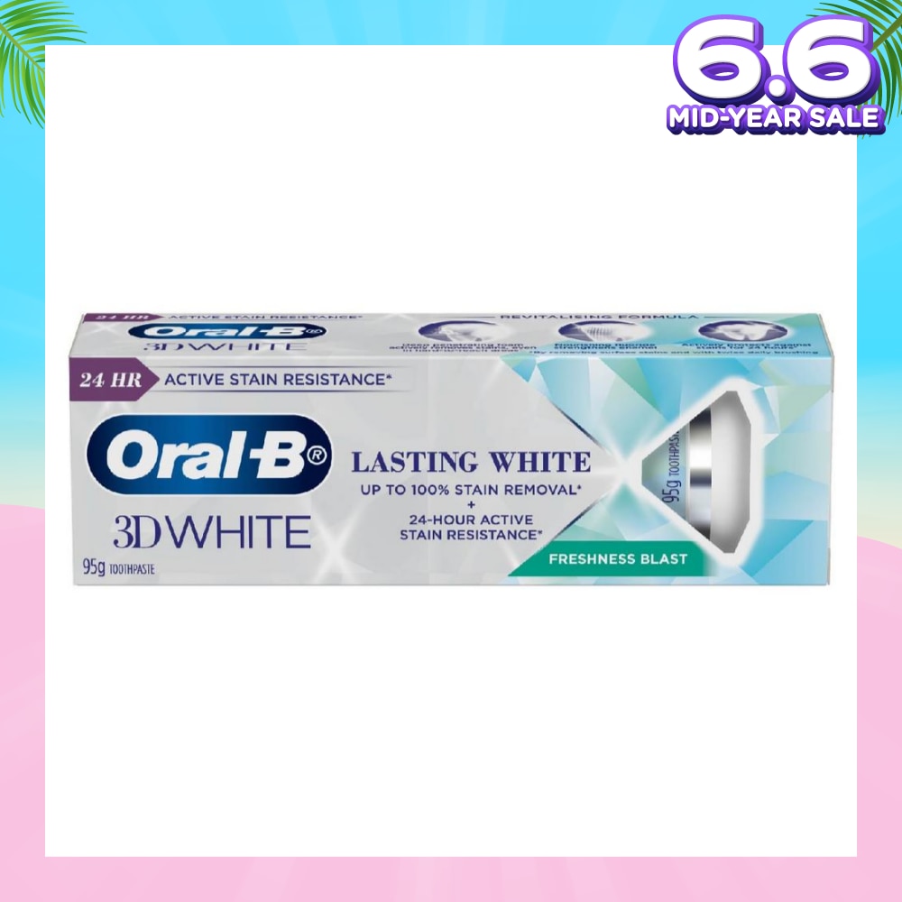 Oral-B 3D White Lasting White Freshness Blast Toothpaste 95G<BR>