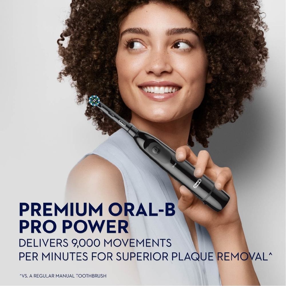 Pro Crossaction Battery Electric Toothbrush Black (Removes Plaque Faster & Easier) 1s