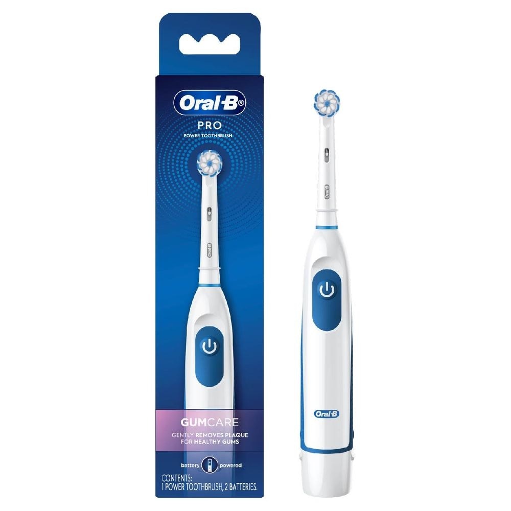 Pro Crossaction Battery Electric Toothbrush White (Removes Plaque Faster & Easier) 1s