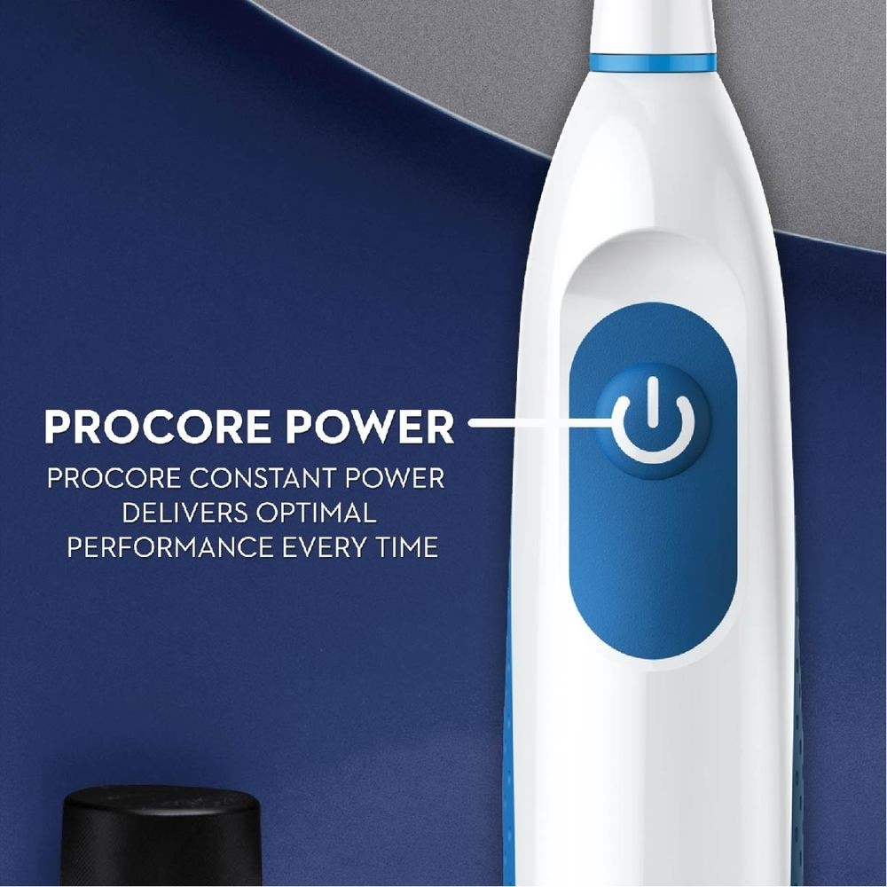 Pro Crossaction Battery Electric Toothbrush White (Removes Plaque Faster & Easier) 1s