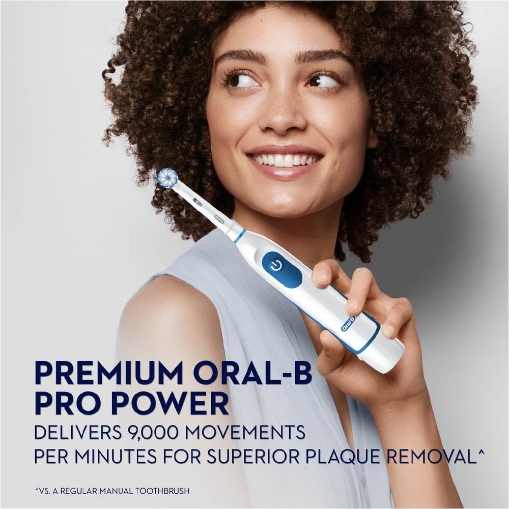 Pro Crossaction Battery Electric Toothbrush White (Removes Plaque Faster & Easier) 1s