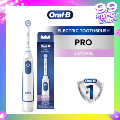 ORAL-B Pro Crossaction Battery Electric Toothbrush White (Removes Plaque Faster & Easier) 1s