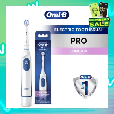 ORAL-B Pro Crossaction Battery Electric Toothbrush White (Removes Plaque Faster & Easier) 1s