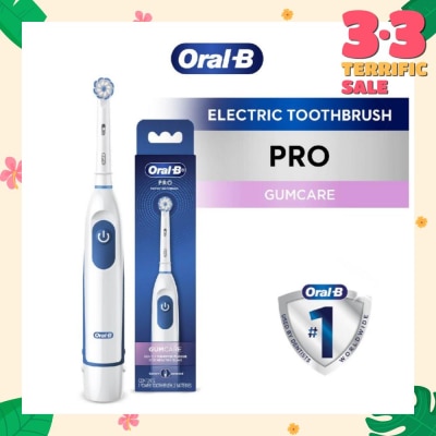 ORAL-B Pro Crossaction Battery Electric Toothbrush White (Removes Plaque Faster & Easier) 1s