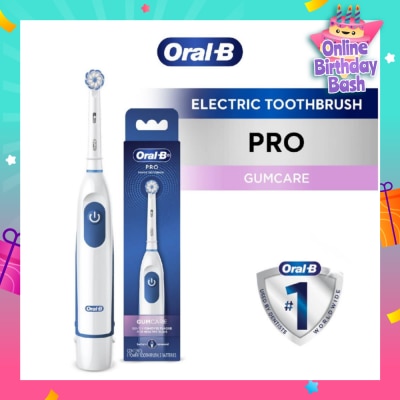 ORAL-B Pro Crossaction Battery Electric Toothbrush White (Removes Plaque Faster & Easier) 1s