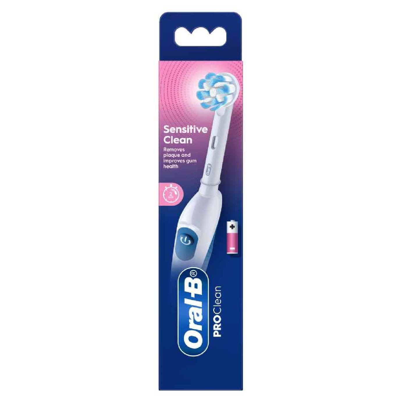 Pro Crossaction Battery Electric Toothbrush White (Removes Plaque Faster & Easier) 1s