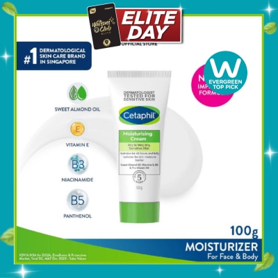 CETAPHIL Moisturizing Cream Face & Body Moisturizer (For Dry and Sensitive Skin) 100g image