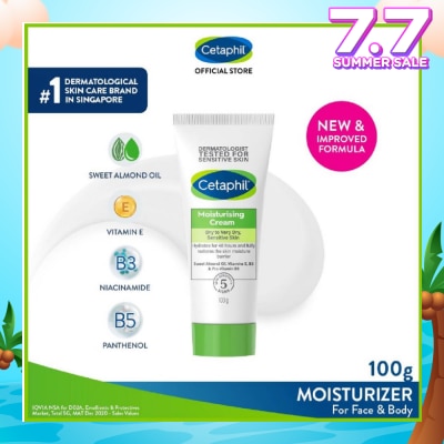 CETAPHIL Moisturizing Cream Face & Body Moisturizer (For Dry and Sensitive Skin) 100g