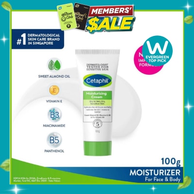CETAPHIL Moisturizing Cream Face & Body Moisturizer (For Dry and Sensitive Skin) 100g image