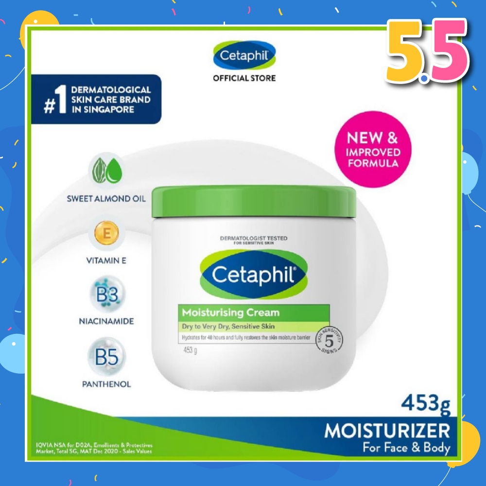 Moisturizing Cream Face & Body Moisturizer (For Dry and Sensitive Skin) 453g