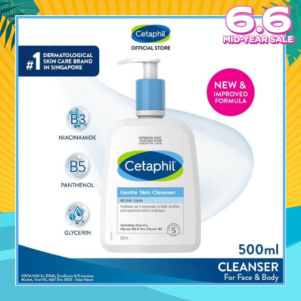 Gentle Skin Cleanser Hydrating Face & Body Wash (For All Skin Types, Sensitive Skin) 500ml